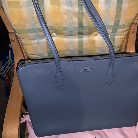 Kate Spade Gray and Blue Laptop Bag - Picture 2 of 3